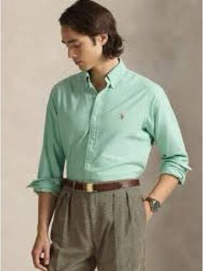 Polo by Ralph Lauren Mint Green Long-Sleeve Button-Down Shirt
